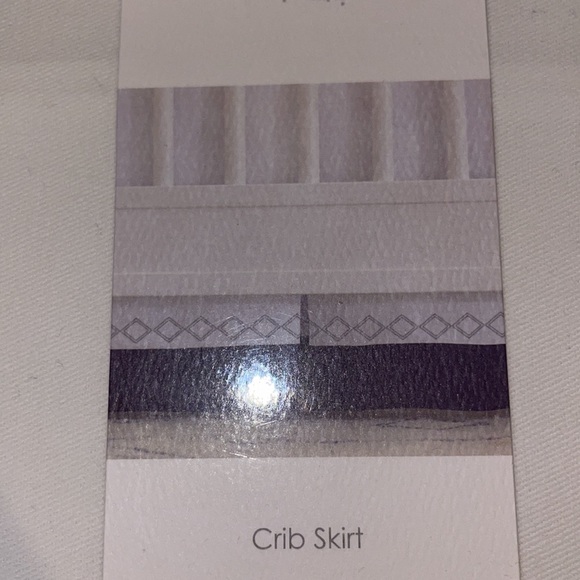 Just Born crib skirt Brand New in original packaging! Navy and White - Picture 2 of 7